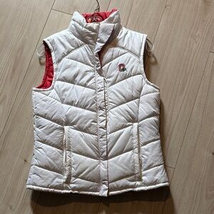 Columbia Women's White Quilted Vest with Red Interior